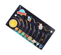 TOYANDONA Puzzle Mobile du Système Solaire Bois Jouet Spatial Puzzle De Planètes pour Activités Apprentissage Préscolaire des Garçon Fille