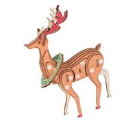 TOYANDONA Puzzle Renne Bois Décoratif Jeu Créatif DIY de Noël Ornement pour Table Interactif et Puzzle Intelligence pour Garçon Fille