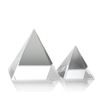 TOYANDONA Pyramide de Verre Optique 60mm en Cristal Argenté pour Recherche du Principe de l'arc-en-Ciel et Contemplation, Prisme Optique à Quatre Faces pour Expériences Scientifiques