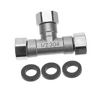 TOYANDONA Raccord De Tuyau Acier Inoxydable Voies avec Joint Étanche pour Machine à Laver Robinet Et Arrosage Répartiteur Anti-Fuite avec Filetage Interne Renforcé