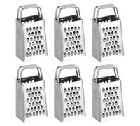 TOYANDONA Râpe à fromage miniature en acier inoxydable (lot de 6), petite râpe à légumes 4 faces pour pommes de terre, carottes, gingembre et ail.