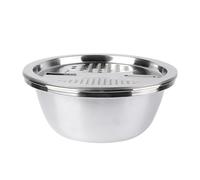 TOYANDONA Râpe à Légumes Multifonction en Acier Inoxydable Égouttoir Intégré Outil de Lavage du Riz et Trancheuse Portable Cuisine Coupe-Légumes Pratique pour Maison Ustensile la Cuisine
