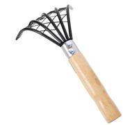 TOYANDONA Râteau à Palourdes De Plage avec Manche Bois Outil Polyvalent pour Creuser Fruits De Mer