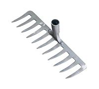 TOYANDONA Râteau de Jardin Dents Acier Outil Agricole Multifonctionnel pour Labourer et Entretenir Gazon pour Jardinage Désherbage