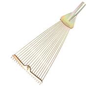 TOYANDONA Râteau Pliable en Acier Jardinage Outil de Jardinage Solide Feuilles Mortes 1.2 M de Longueur Râteau à Main Dents Renforcées Pelouse et Cour