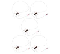 TOYANDONA Recharges de Jouets Design Réaliste pour Chat Lot de 5 en Plastique Forme Insecte pour Enrichissement et Exercice Intérieur