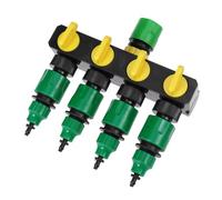 TOYANDONA Répartiteur Tuyau D'arrosage 4 Sorties Jardin, Vanne D'irrigation Plastique 3/4 Pouces, Adaptateur Solide pour Système D'arrosage Automatique Extérieur