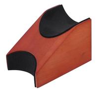 TOYANDONA Repose-manche en Bois pour Guitare Acoustique et Ukulélé, Support D'instrument à Cordes Robuste, Coussin Cervical Ergonomique Couleur Brique Rouge, Accessoire pour Réparation