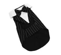 TOYANDONA Robe de Chien Mon Robe pour Animaux de Compagnie Mariage Teckel Petit Halloween Costume Smoking Confortable pour Chien Smoking élégant pour Chiot Polyester Black