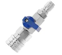 TOYANDONA Robinet à Bille en Acier Inoxydable 3/8 pour Nettoyeur Haute Pression Accessoire Solide pour Lavage de Voiture Compatible Tuyaux à Haute Pression Raccord Rapide