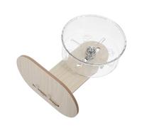 TOYANDONA Roue d'exercice Silencieuse Structure Stable et Rotation Fluide en Plastique et Bois Forme Soucoupe Volante pour Hamster pour Cage Intérieure