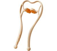 TOYANDONA Rouleau de Cou Portable 6 Boules Orange, Masseur Cervical Manuel Multifonction, Outil de Massage Musculaire Léger et Compact pour Soulager Douleurs Nuque et Épaules, Usage