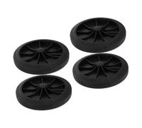 TOYANDONA roulettes De Rechange pour Poubelle Extérieure 4 Pièces, Roues en Caoutchouc Petit Modèle, Accessoires pour Conteneurs à Déchets Résidentiels Et Publics, Déplacement Stable Et Silencieux