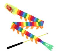 TOYANDONA Ruban de Danse Dragon 3 M Baguette 45 CM, Banderole Résistante à l'usure pour Gymnastique Rythmique et Spectacles, Accessoire de Jonglerie Léger et Flexible pour Couleur Aléatoire