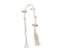 TOYANDONA Sabell de Chien Grille Cloches Formation de Chiots toilettage Fournitures de Formation pour Animaux de Compagnie Accessoire pour Chien Corde de Coton Beige