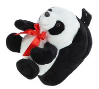 TOYANDONA Sac à Dos Garçon Fille Panda Peluche Noir Sac Multifonction pour École Camping et Sport avec Fermeture Éclair et Bretelles Réglables Confortable