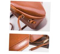 TOYANDONA Sac Bandoulière Femme Cuir PU Mini Sac Marron Élégant et Simple avec Capacité Spacieuse pour Cartes et Petits Objets