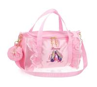 TOYANDONA Sac de Danse Ballet Fille à Bandoulière avec Breloque Pompon Grand Sac Sport pour Ballerine Ado Fermeture Éclair Douce pour Danseuses