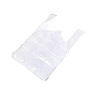 TOYANDONA Sac d'emballage en Plastique de qualité Comestible de Sac en Plastique Blanc 100pcs avec la poignée (20 * 30)