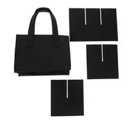 TOYANDONA Sacoche en Feutre Noire pour 6 Bouteilles de Vin Rouge, Porte-Bouteilles à Poignée de Transport, Rangement Pliable 24 X 16 X 16 Cm, pour Fête et Usage Domestique