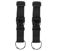 TOYANDONA Sangles De Bagages à Boucle Réglables en Nylon Résistant, Accessoires Polyvalents pour Paquet à Dos Et Valise, Lot De 2 Pièces, Usage Voyage Et Randonnée, Couleur Noire