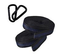 TOYANDONA Sangles De Hamac pour Arbre Mousquetons, Kit 2 Sangles 2 m en Polyester, Fixation Balançoires Extérieures, Résistantes Et Ajustables, Utilisation Camping Et Jardin