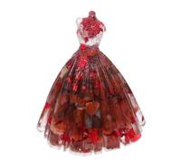 TOYANDONA Sculpture en Verre Forme Robe de Mariée, Décoration Élégante | Souvenir de Mariage, Accent pour Table, Étagères et Vitrines, Finition Lisse et Texture Délicate