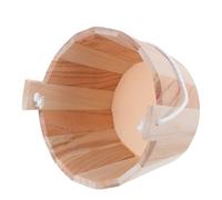 TOYANDONA Seau à Eau en Bois pour Sauna Traditionnel Poignée Ergonomique, Grosse Capacité pour Spa et Hammam, Accessoire Sauna Solide pour Salle de Bain et Usage Extérieur, Décoration