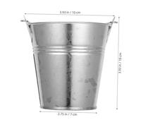 TOYANDONA Seau Métal Mini avec Poignée Seau Décoratif Robuste pour Plantes Résistantes Jardin Maison Stockage Polyvalent avec Base Stable Argenté
