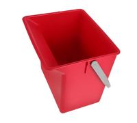 TOYANDONA Seau Utilitaire Polyvalent Rouge Rectangulaire avec Poignée en Plastique Grand Seau Capacité Élevée et Graduations pour Nettoyage à Domicile et Bureau