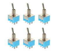 TOYANDONA Sélecteur à Bascule 6 Mm 3 Positions Métal 6 Pièces pour Guitare Électrique Interrupteur à Bascule 3 Pôles Accessoires Guitare Électrique Pack Commutateurs Rocker