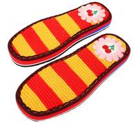 TOYANDONA Semelles de Chaussures Crochetées Unisexes Taille 38-39 Semelles de Pantoufles en Coton Coussinets Antidérapants Résistantes à L'Usure pour Réparation et Confort Intérieur