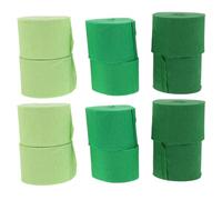 TOYANDONA Serpentins en Papier Crépon Verts Pastel Lot de 12 Rouleaux Vert Clair pour Décorations de Fête Anniversaire Mariage et Bricolage Créatif