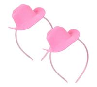 TOYANDONA Serrage-tête pour Femmes et Filles Confortable et Ajusté Chapeau Cowboy Rose 2pcs en Polyester Accessoires Mode pour Fêtes et Voyages Western