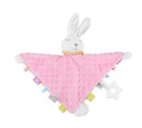 TOYANDONA Serviette de Salive Lapin Rose Apaisante Respirante Spandex et Coton Doux Poupon Accompagnement Nés et Tout-petits Sûr pour Puericulture