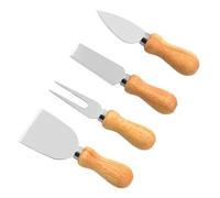 TOYANDONA Set 4 Pièces Couteaux à Fromage Inoxydable Multifonction, Spatule et Fourchette pour Beurre et Pizza, Ustensiles la Cuisine Pratiques pour Maison et Pâtisserie