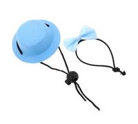 TOYANDONA Set Costume Accessoires Petits Animaux Durable avec Chapeau et Nœud Bleu pour Lapin Hamster Cochon Dinde Chinchilla
