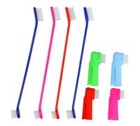 TOYANDONA Set De Brosses à Dents Pour Chiens Et Chats Incluant Brosses à Double Tête Doigts Nettoyage Doux Pour Toutes Les Races Couleurs Aléatoires