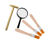 TOYANDONA Set de Fouille Archéologique pour Garçon Fille Kit Éducatif Stem avec Marteau Brosse Ciseau et Loupe Scientifique pour Garçons et Filles Outil Excavation pour Gemmes et Histoire