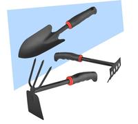 TOYANDONA Set de Outils de Jardinage avec Pelle Large Râteau à Double Usage et Houe Manche Antidérapant Ergonomique pour Balcon Plantes Pot et Entretien Extérieur
