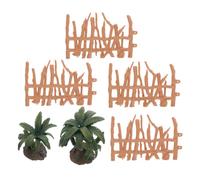 TOYANDONA Set Miniature Arbres et Clôtures Réalistes pour Maquettes Décorations de DIY Ensemble pour Garçon Fille avec Arbres et Clôtures Plastique