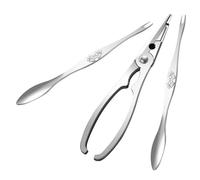 TOYANDONA Set Outils Fruits de Mer Acier Inoxydable Pince Casse-Crabe et Aiguilles à Crustacés Résistantes et Ergonomiques pour Dégustation de Crustacés et Homard
