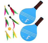 TOYANDONA Set Raquettes Garçon Fille Paddle Ball Plage Kit Badminton pour Jeux Intérieurs et Extérieurs Raquettes Multifonctions pour Développement et Divertissement