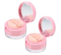TOYANDONA Sets de Boîtes de Poudre de Maquillage Capacité 5g et 3g Lot de 2 avec Miroir, Étui à Poudre en Abs Faciles à Ranger et Anti-fuite, pour Voyage et Usage Quotidien