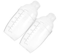 TOYANDONA Shaker à Cocktail en PC 500ml 2pcs avec Lignes Graduées pour Mélanger Boissons, pour Thé Lait et Chocolat Chaud, Design Élégant et Moderne