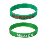 TOYANDONA Silicone Bracelet de Pays 12 Pièces Confortable Vert | Souple et Agréable au Poignet, Style Fan Sport, Usage Jeux et Rencontres Internationales