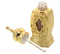 TOYANDONA Small Refillable Perfume Jar 3ml Decorative Perfume Bottles Antique Look Geometric Hollow-Out Bottle for Essential Oils, Leakproof, Daily Applications, Birthday Holiday