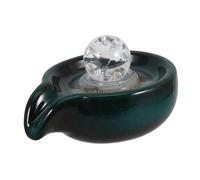 TOYANDONA Sortie de Fontaine Céramique Décorative Remplaçable pour Jardin Accessoire Cascade Eau avec Boule Vert Paon Unique pour Bassin et Fontaine Intérieur