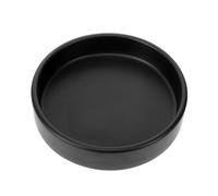 TOYANDONA Soucoupe Céramique pour Plantes Dessous de Pot Antidébordement Plateau Drainage pour Balcon et Intérieur Base pour Pots de Fleurs Noire Mate Petite