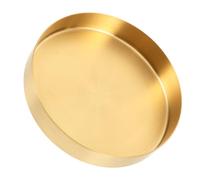 TOYANDONA Soucoupe pour Pots De Fleurs en Acier Inoxydable Doré, Petit Format Ø12,5x2,3 Cm, Intérieur Et Extérieur, Récupérateur D’Eau pour Plantes en Pot, Plateau De Plantation Facile à Nettoyer